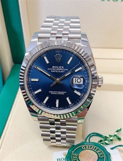 replica rolex datejust ii 41mm blue dial|rolex datejust 41mm diamond bezel.